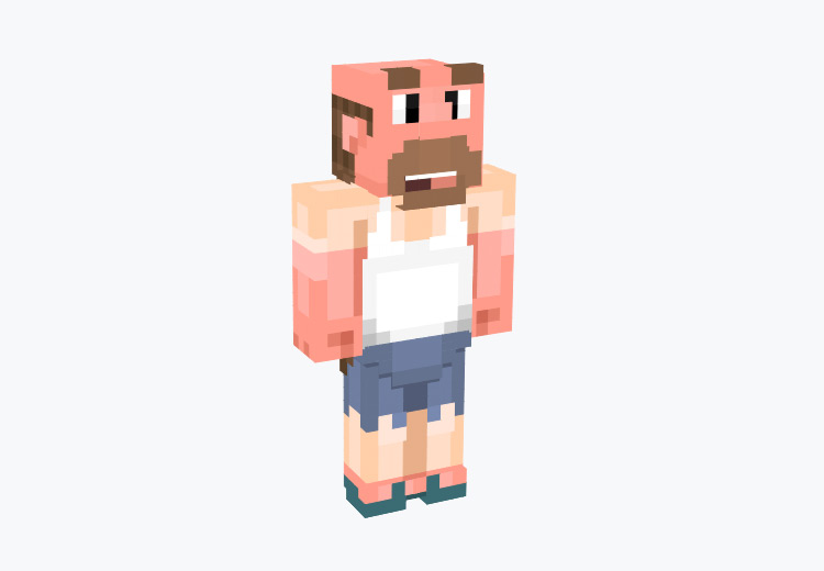 Greg Universe Dad in White Tanktop / Minecraft Skin