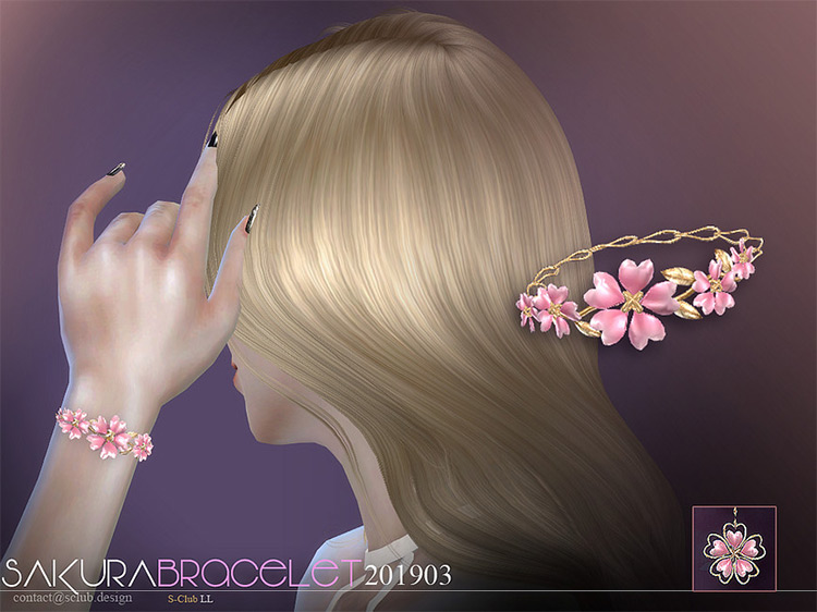 Sakura Bracelet for The Sims 4