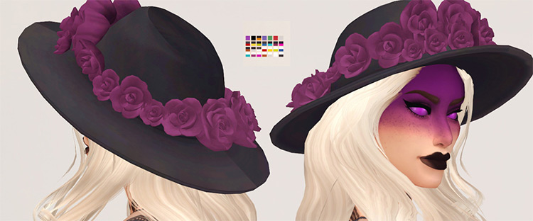 Carnation Hat with Flowers / TS4 CC
