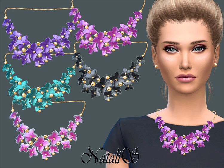 Massive Flower Necklace / Sims 4 CC