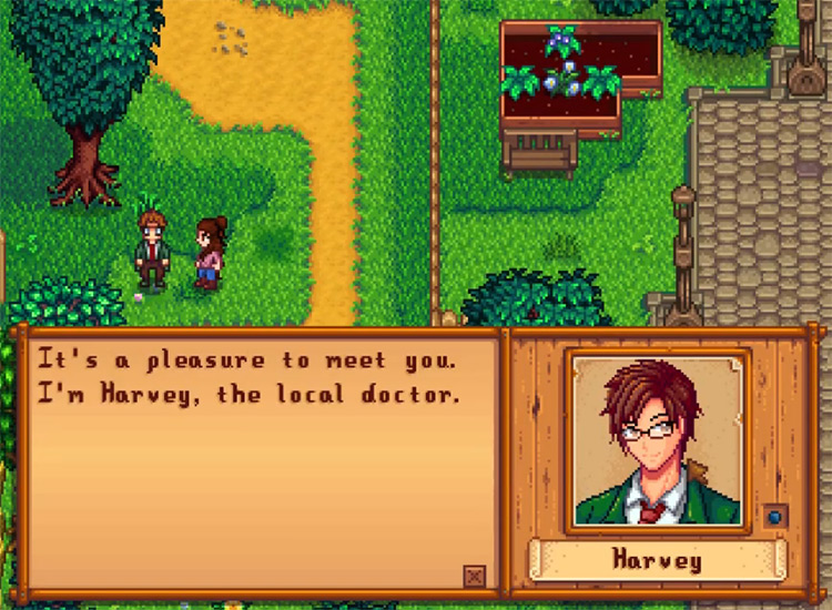Harvey in Stardew Valley Screenshot