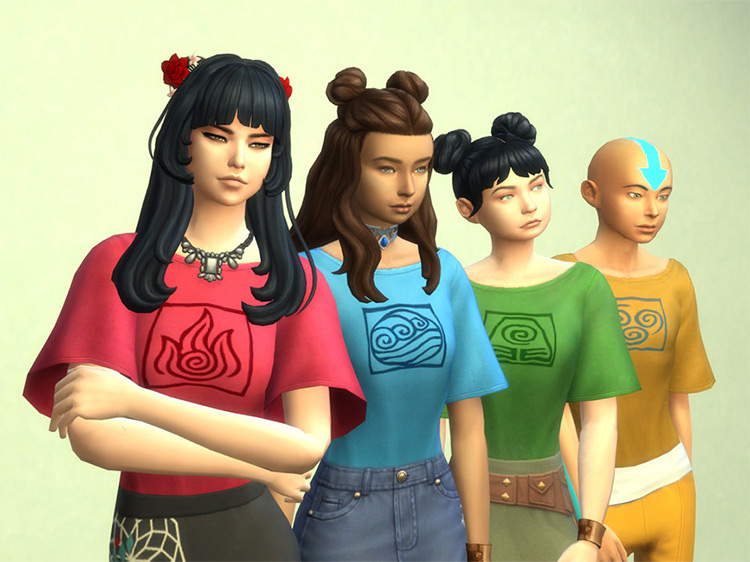 Four Tribes T-Shirt Set / Sims 4 CC