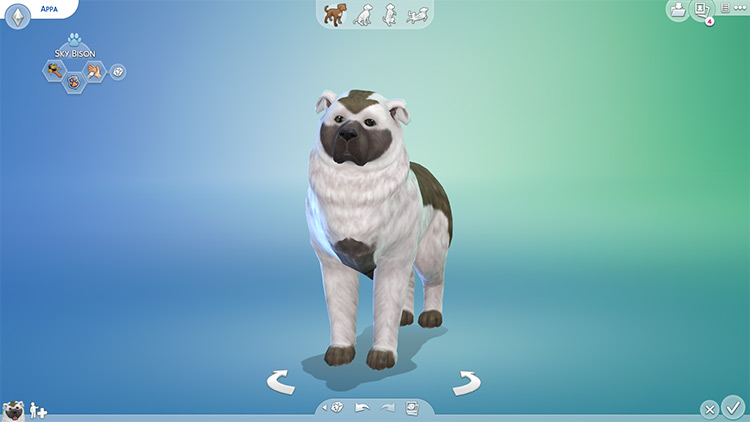 Appa the Dog from Avatar Last Airbender / Sims 4