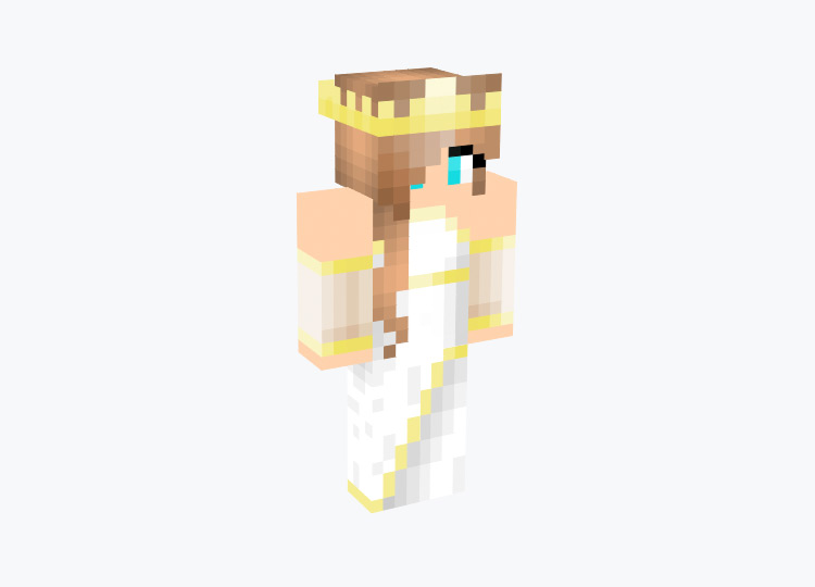 Golden Queen with blonde hair / Minecraft Skin