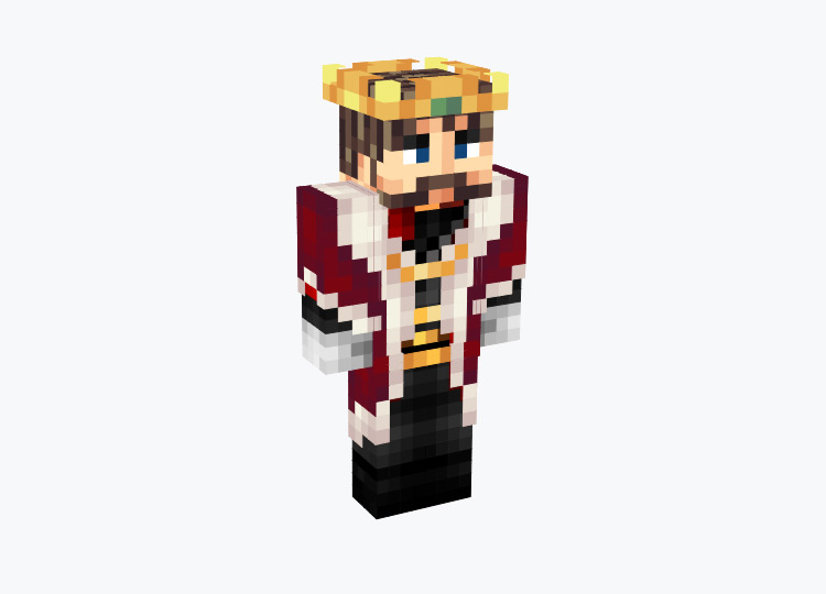 Classic Royal King with Gold Crown / Minecraft Skin