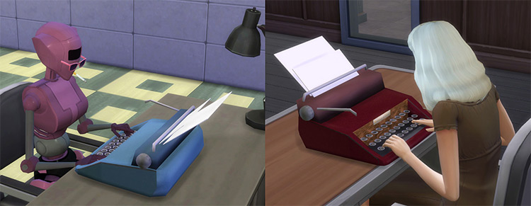 Vintage Typewriter CC for The Sims 4