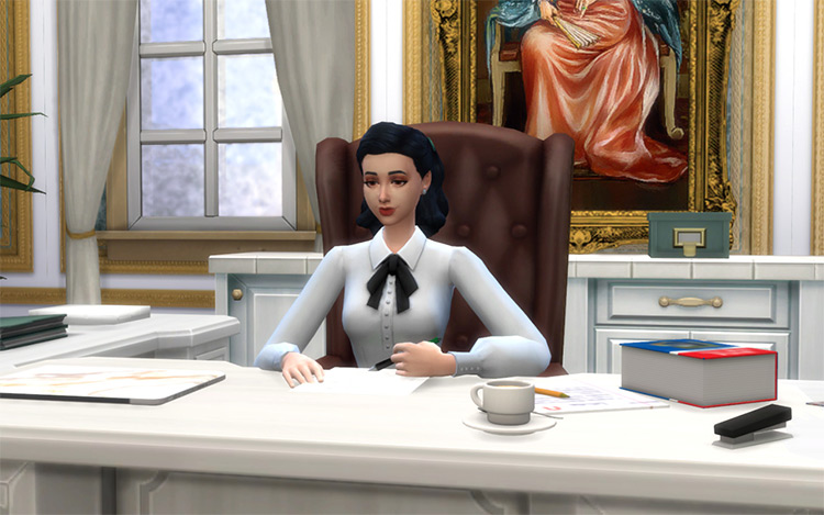 Writing Poses and Pen Accessories / TS4 CC