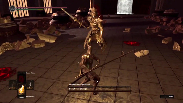 DS1 Remastered Silver Knight Spear gameplay screenshot