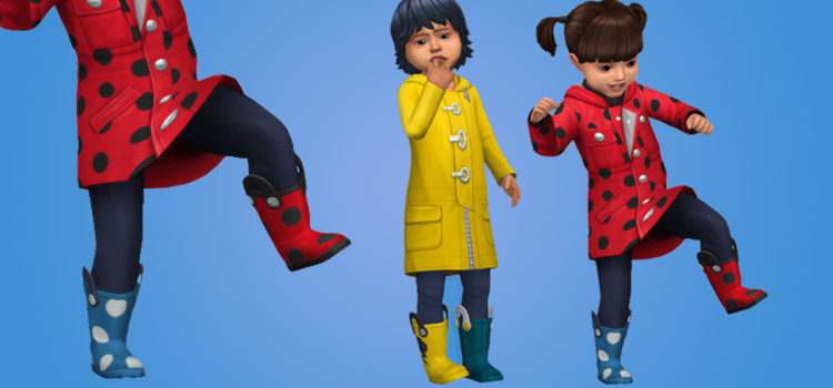 Mismatching Rain Boots Wellies For Toddlers / TS4