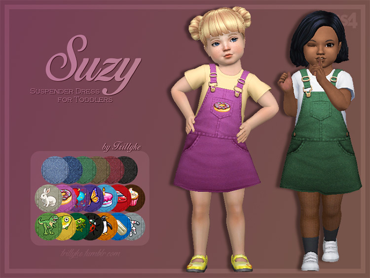 Suzy Suspender Dress / Sims 4 CC