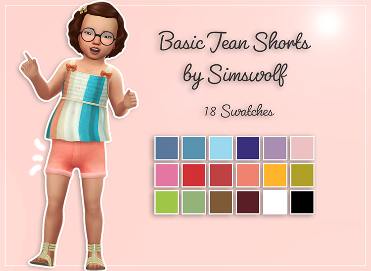Basic Toddler Jean Shorts / TS4 CC