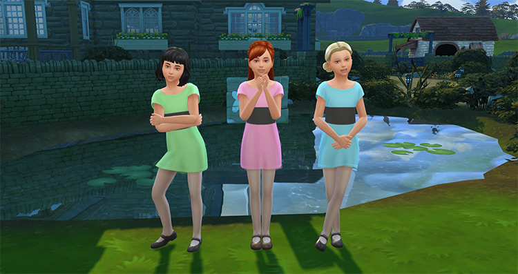 Powerpuff Girls Clothing & Dresses / Sims 4 CC