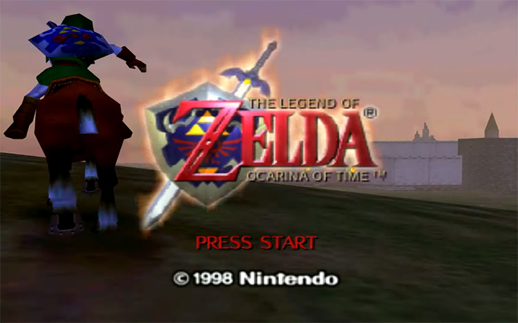 Legend of Zelda: Ocarina of Time (1998) N64 Title Screen