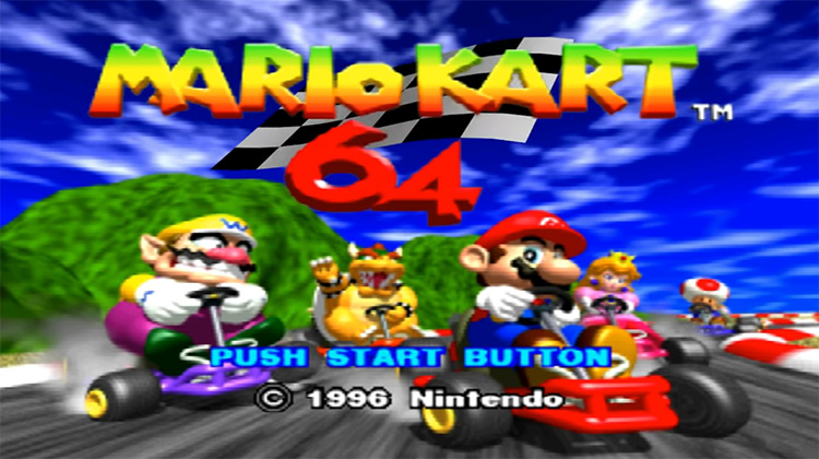 Mario Kart 64 (1996) title screen