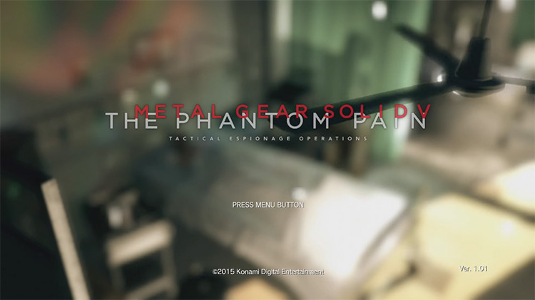 Metal Gear Solid V: The Phantom Pain (2015) Title Screen
