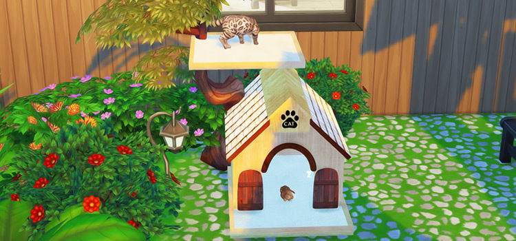 Cat Tree House Object CC in The Sims 4