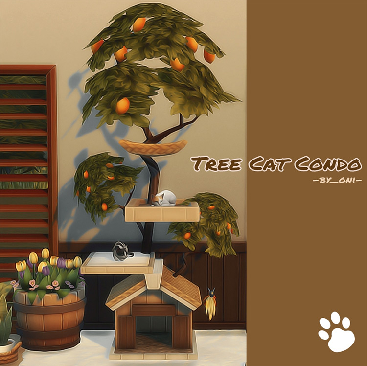 Tree Cat Condo CC for The Sims 4