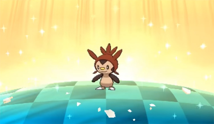Shiny Chespin in Pokémon Sun and Moon