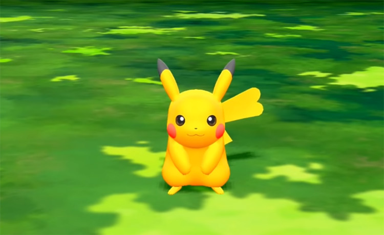 Shiny Pikachu in Pokémon: Let's Go, Pikachu!