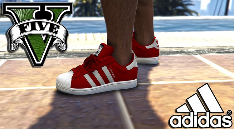 Adidas Shell Toe Superstar Sneakers / GTA5 Mod