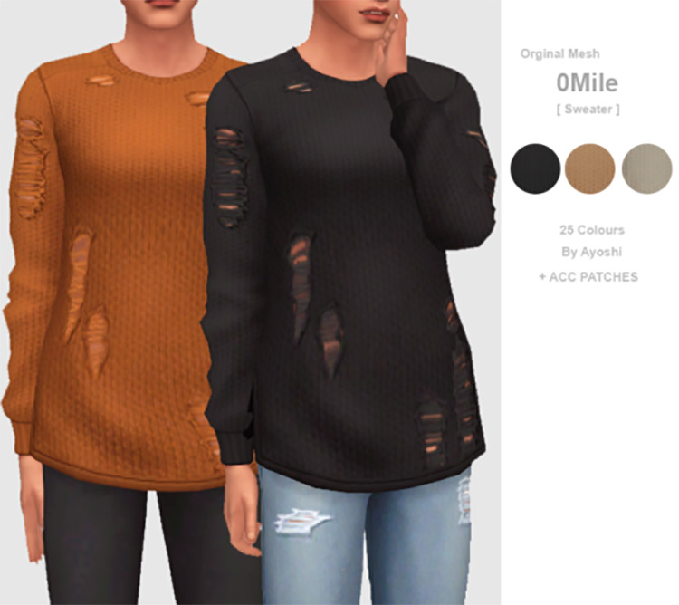0Mile Sweater / Sims 4 CC