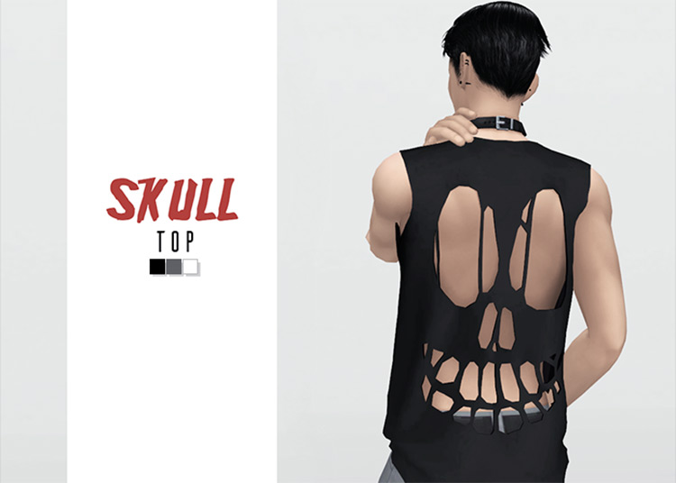 Skull Top / Sims 4 CC