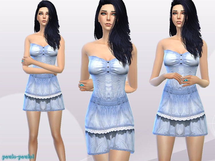 Short Dress CC - Sims 4 Preview