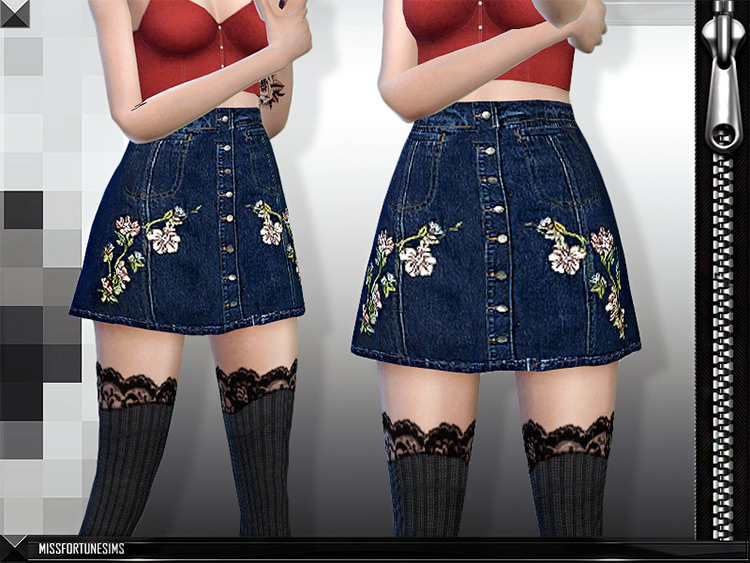 Layla Skirt CC Sims 4 Mod