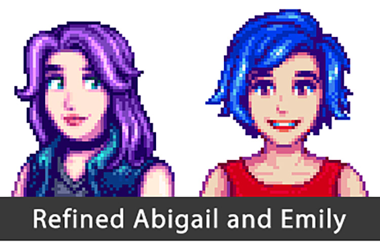 Refined Abigail and Emily Stardew Valley Mod