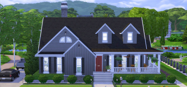 Manor Suburban House Lot - Sims 4 CC