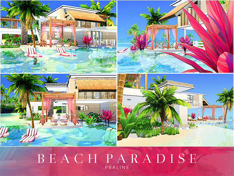 Beach Paradise CC for Sims 4