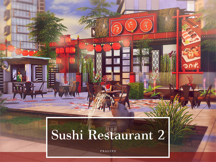 Sushi Restaurant 2 - Sims 4 CC