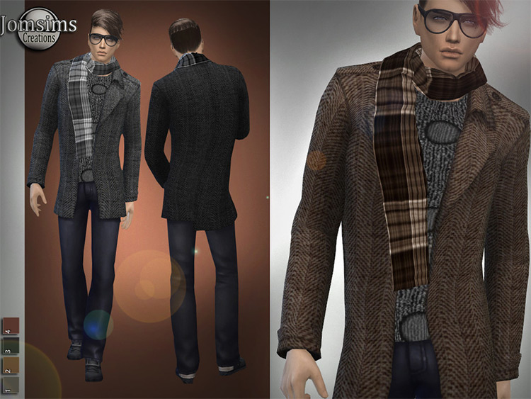 Brandon Winter - Men's Scarf CC for The Sims 4