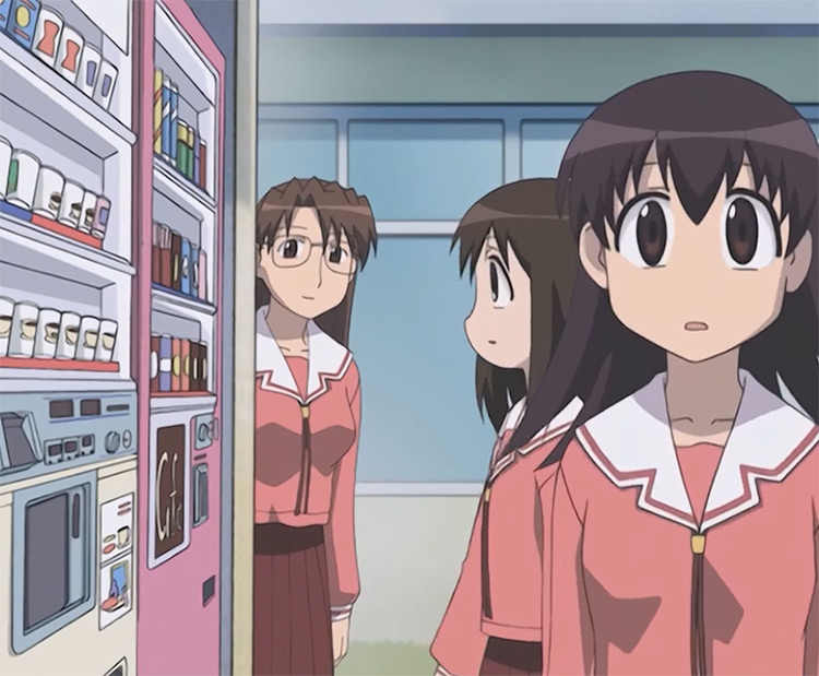 Anime girls in vending machine - Azumanga Daioh