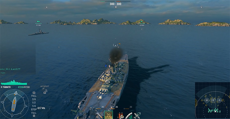 Battleship in World of Warships screenshot
