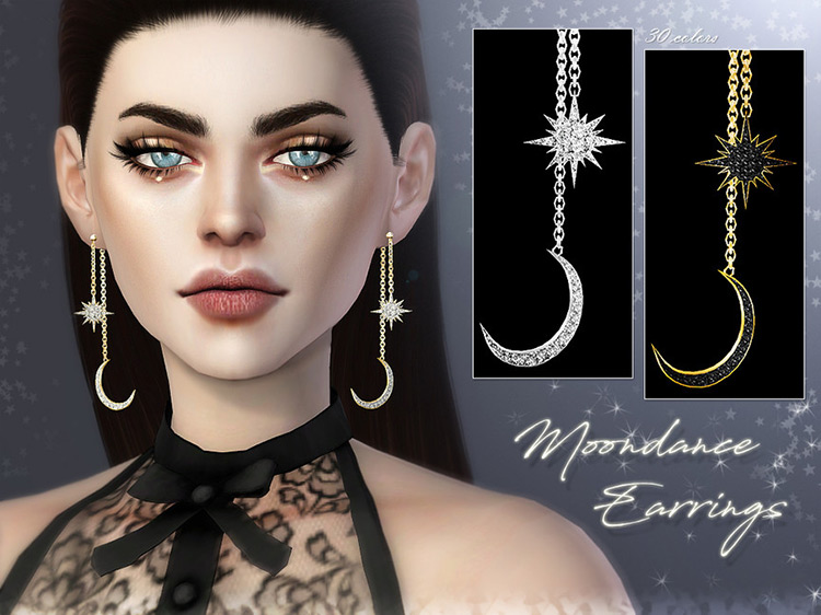 Moondance Earrings Sims 4 CC screenshot