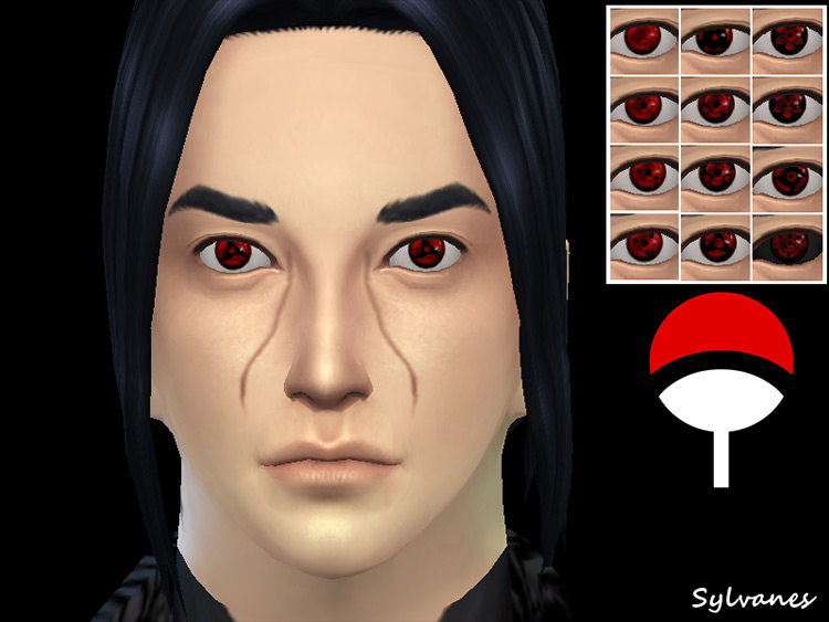 Sharingan Eyes Sims 4 CC screenshot