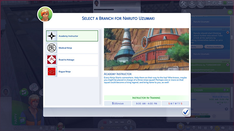 Naruto Ninja Career Sims 4 CC