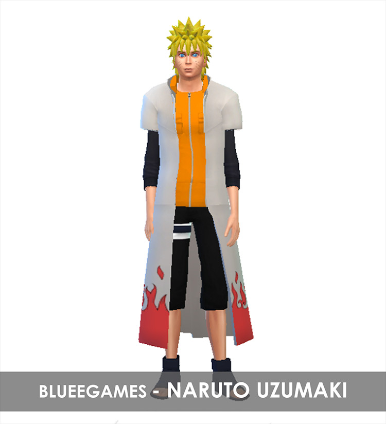 Five Naruto Outfits Sims 4 CC screenshot
