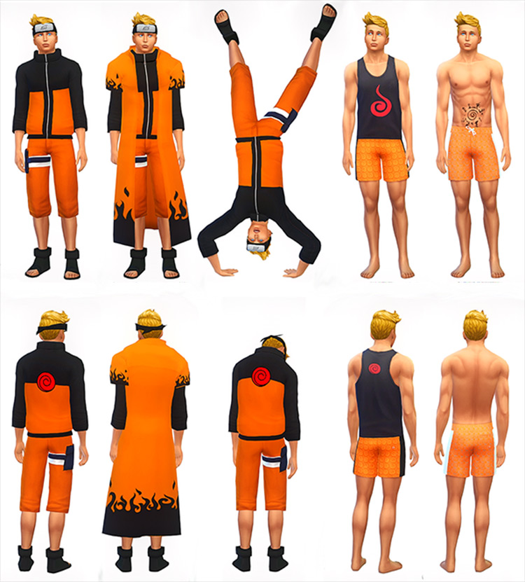 Naruto Uzumaki’s Clothes Sims 4 CC