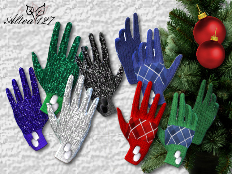 Christmas Gloves CC for Sims 4