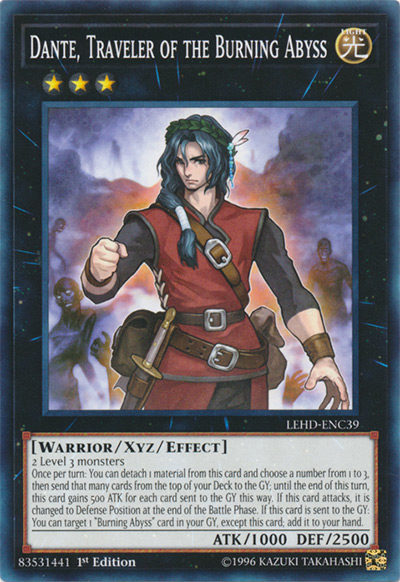 Dante, Traveler of the Burning Abyss YGO Card