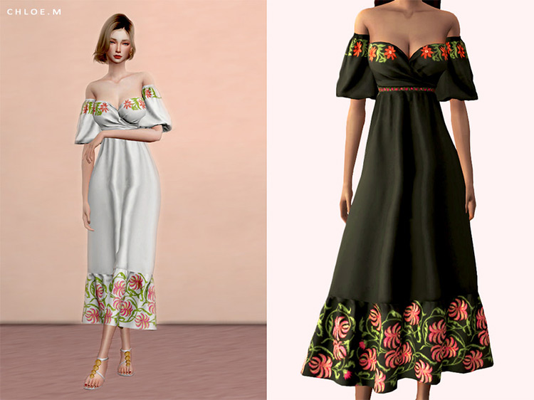 Chloem’s Flower Dress / Sims 4 CC