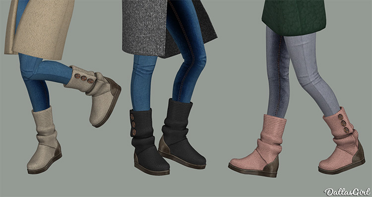 Ugg Classic Cardy Boots / Sims 4 CC