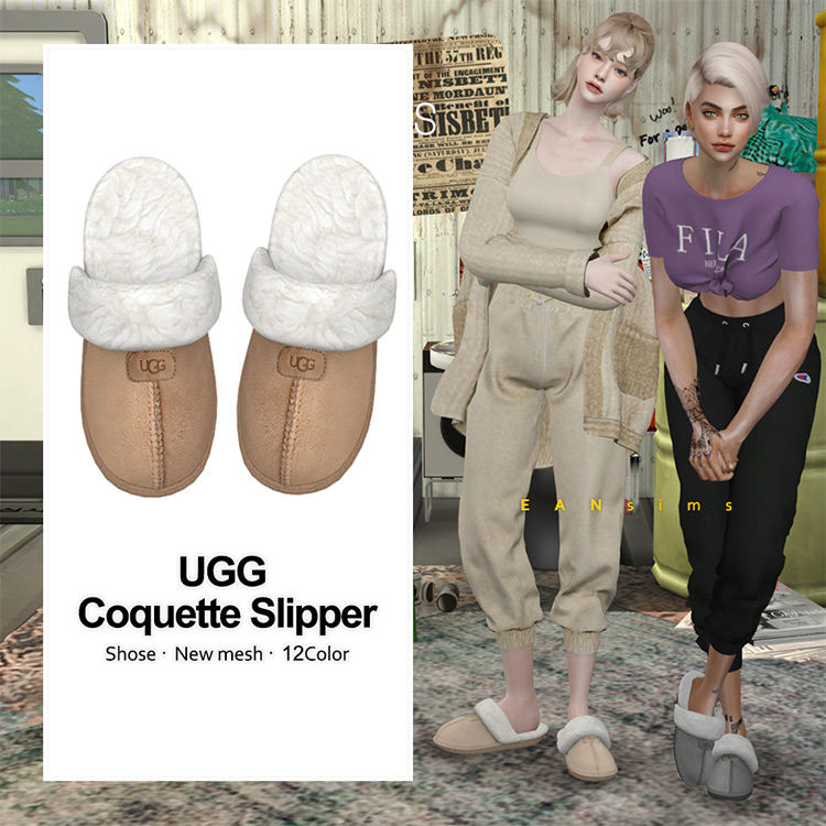 Ugg Coquette Slippers / Sims 4 CC