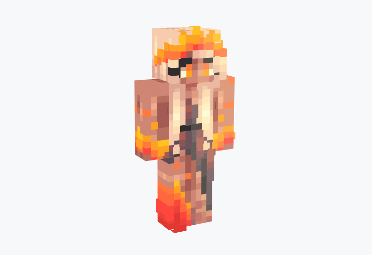 Golden Blonde Fire Brimstone Girl / Minecraft Skin