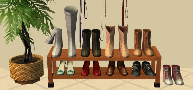 Recolored Shoe Rack CC (The Sims 4)