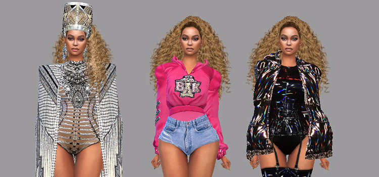 Beyonce Coachella 2018 Outfits in The Sims 4