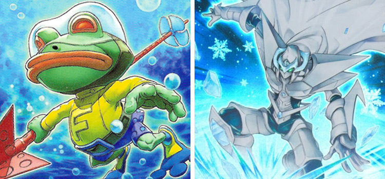 Submarine Frog & Elemental HERO Absolute Zero (YGO) Card Arts
