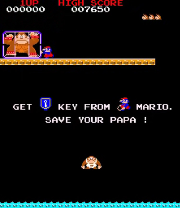 Mario from Donkey Kong Jr. Game screenshot